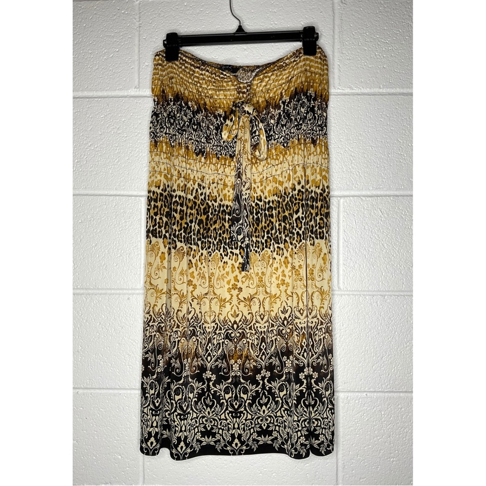 < Y2K “Just Love” Mixed Print Maxi Skirt >